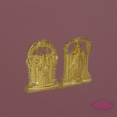 Handcrafted Brass Perumal with Thayar Moorthy for Home Temple