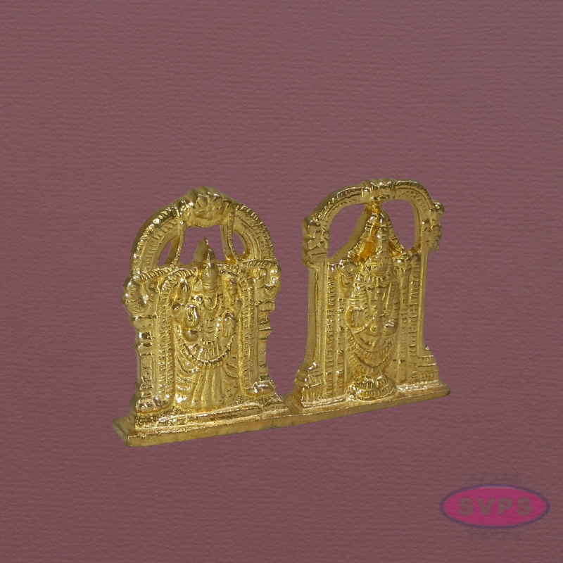 Handcrafted Brass Perumal with Thayar Moorthy for Home Temple