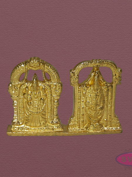 Handcrafted Brass Perumal with Thayar Moorthy for Home Temple