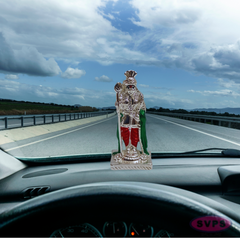 Gold Plated And Silver Plated Palani Murugan Car Dashboard