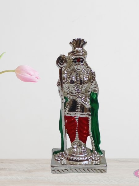 Gold Plated And Silver Plated Palani Murugan Car Dashboard