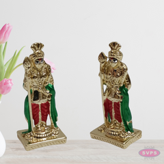 Gold Plated And Silver Plated Palani Murugan Car Dashboard