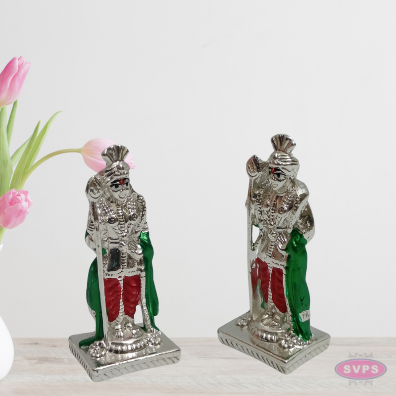 Gold Plated And Silver Plated Palani Murugan Car Dashboard
