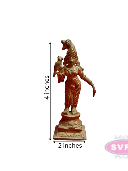 Panchalogam Andal Statue / 4 Inches
