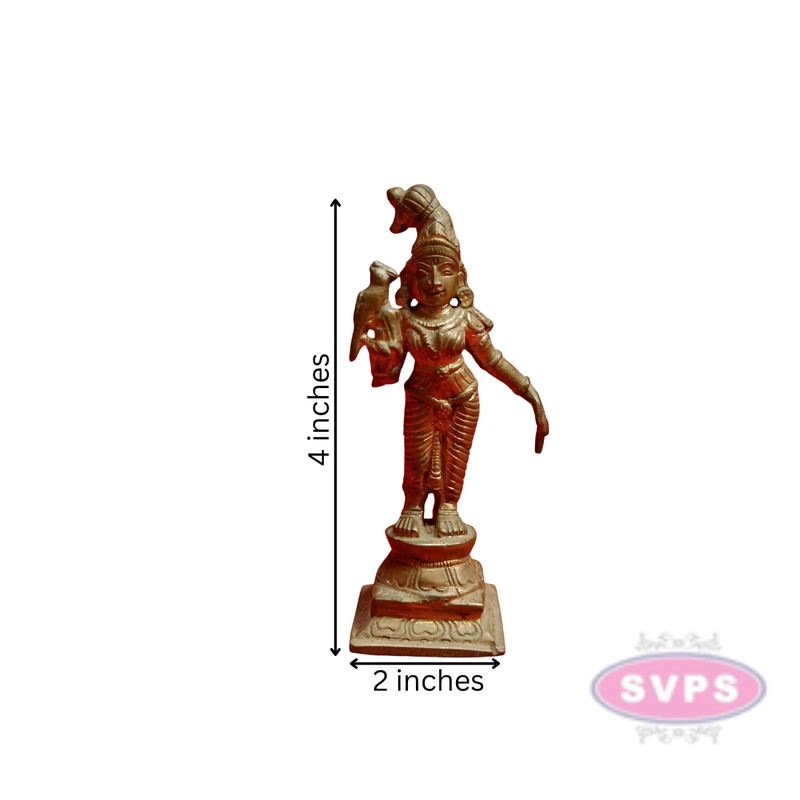 Panchalogam Andal Statue / 4 Inches