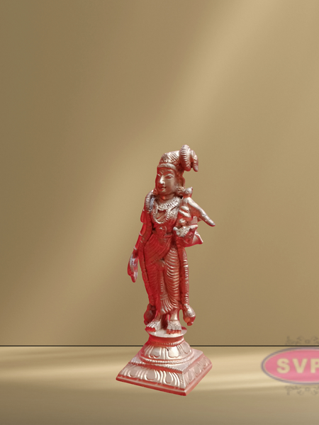 Panchalogam Andal With Parrot Statue