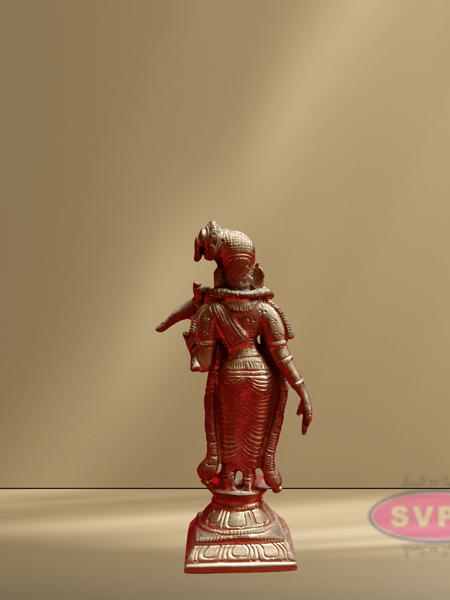 Panchalogam Andal With Parrot Statue