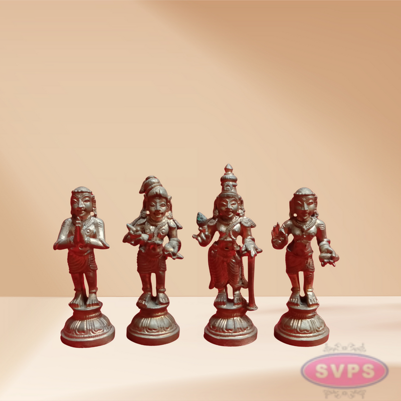 Panchalogam Nalvar Set / Appar / Sundarar / Manikavasagar / Sambandar