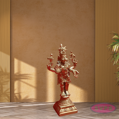 Panchalogam Sivan Standing With 4 Hands Statue