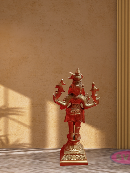 Panchalogam Sivan Standing With 4 Hands Statue