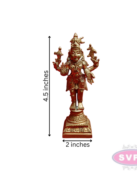 Panchalogam Sivan Standing With 4 Hands Statue