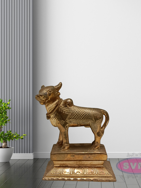 Panchalogam Standing Nandi Statue