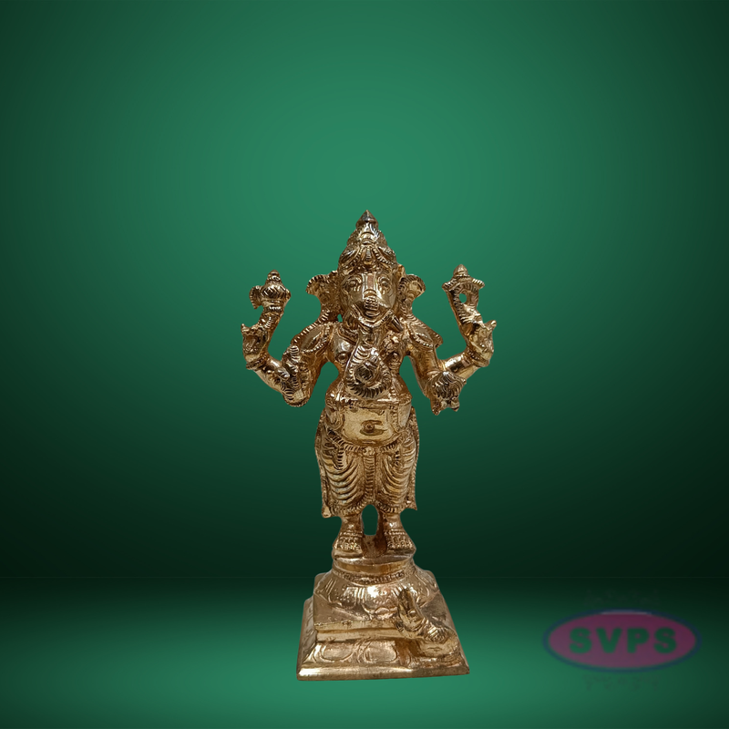 Panchaloha Ganesh Standing / 6 Inches