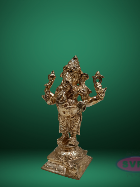 Panchaloha Ganesh Standing / 6 Inches