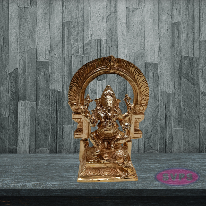 Panchaloha Ganesha with Arch / 6 Inches