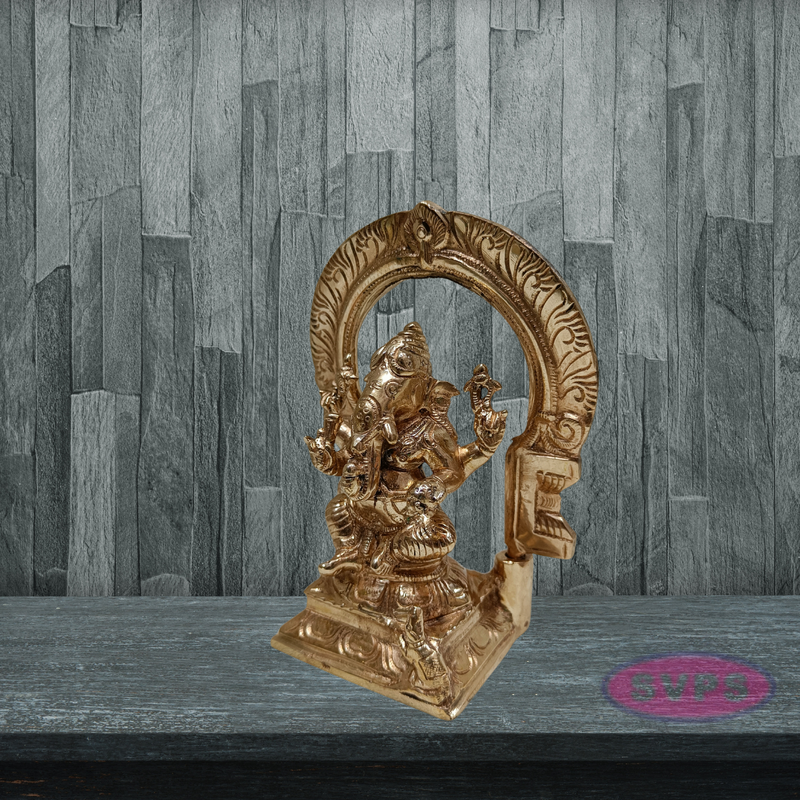 Panchaloha Ganesha with Arch / 6 Inches