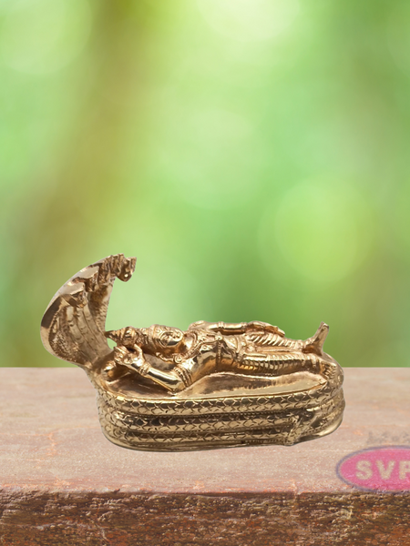 Panchaloha Lord Narayana Resting On Adishesha