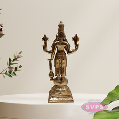 Panchaloha Lord Satya Narayana With Gada Idol