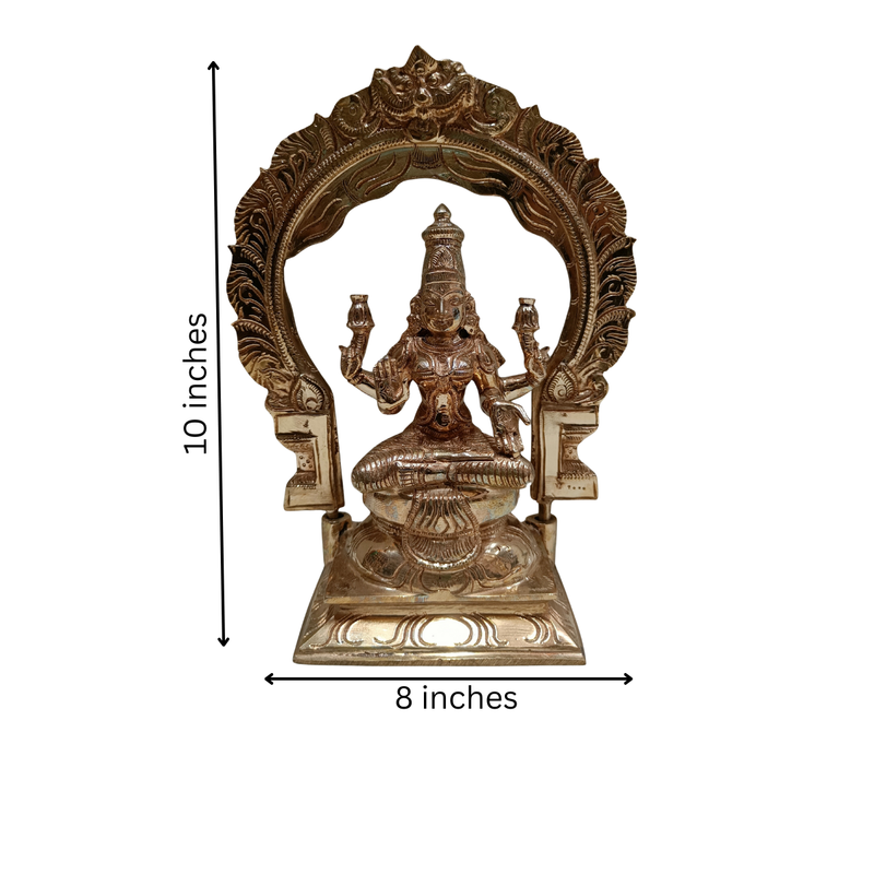 Panchaloha Mahalakshmi Statue / 10 Inches
