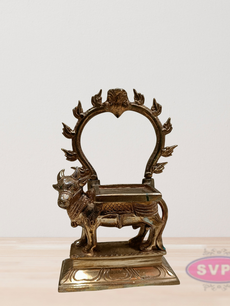 Panchaloha Pradosha Cow With Peedam
