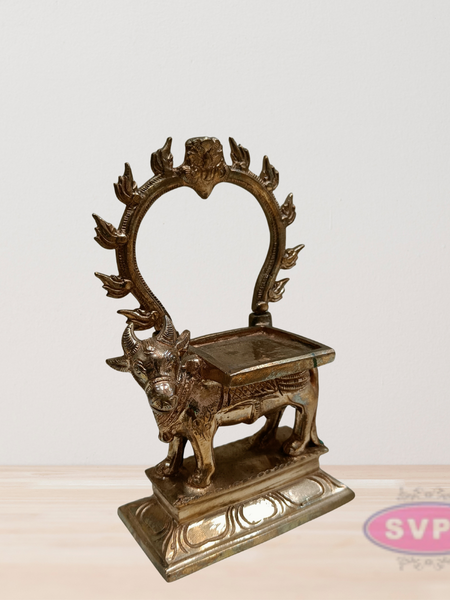 Panchaloha Pradosha Cow With Peedam
