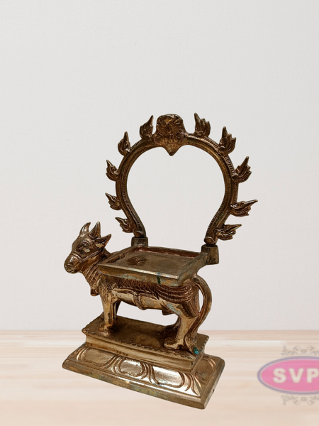 Panchaloha Pradosha Cow With Peedam