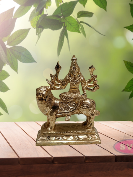 Panchaloha Singa Vagana Durgai Idol / 4 Inches