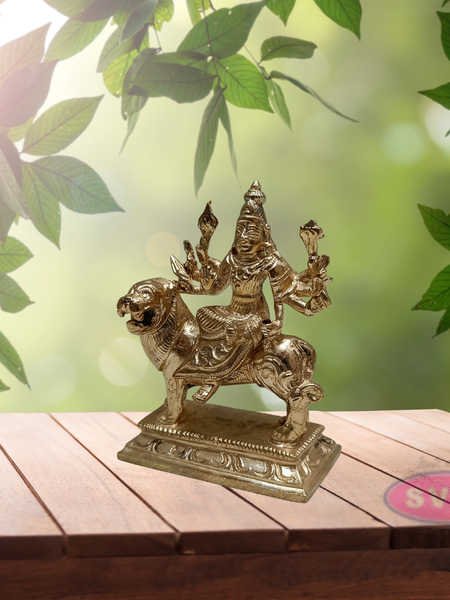 Panchaloha Singa Vagana Durgai Idol / 4 Inches