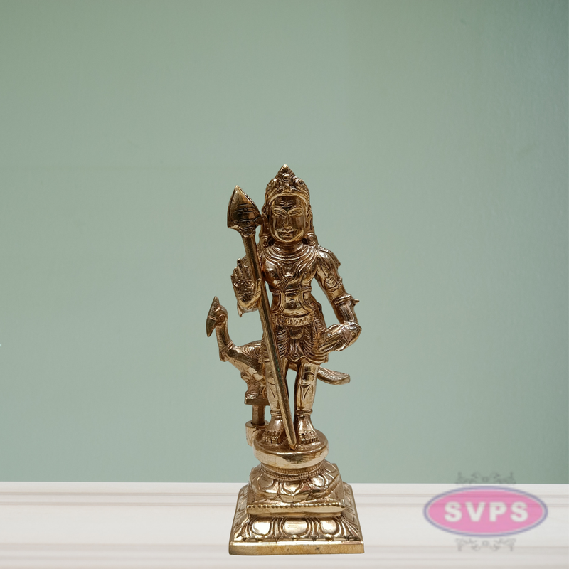 Panchaloham Bala Murugan With Peacock Idol / 6.5 inches
