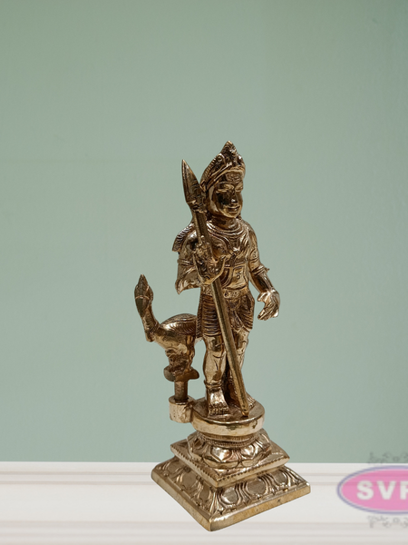 Panchaloham Bala Murugan With Peacock Idol / 6.5 inches
