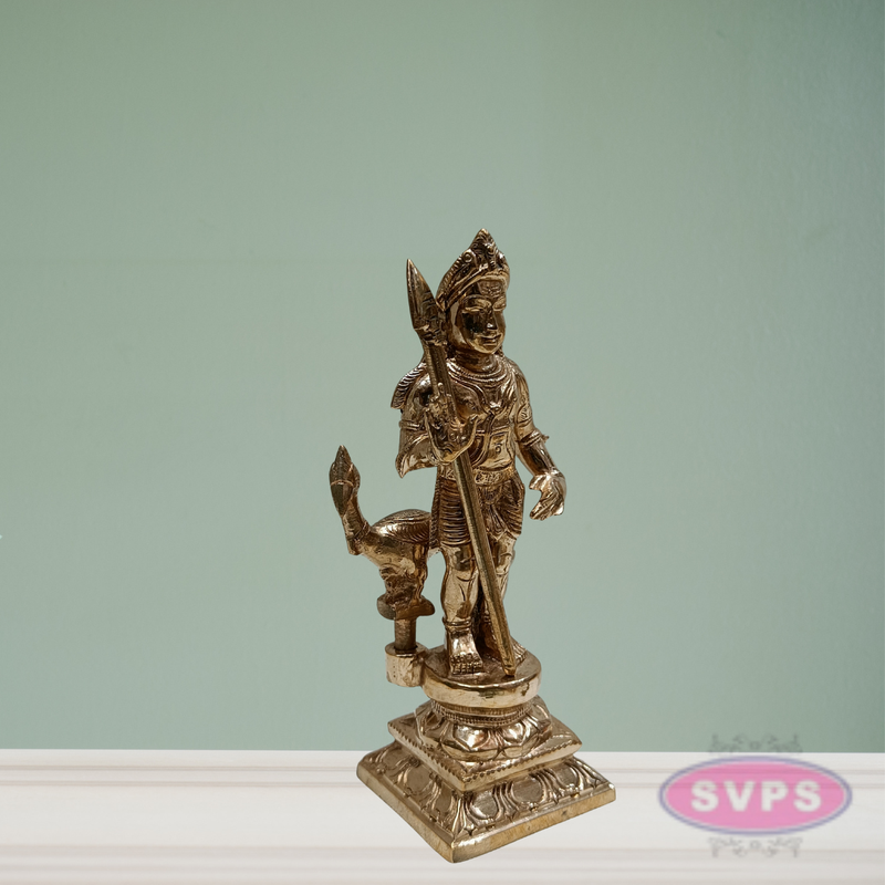 Panchaloham Bala Murugan With Peacock Idol / 6.5 inches