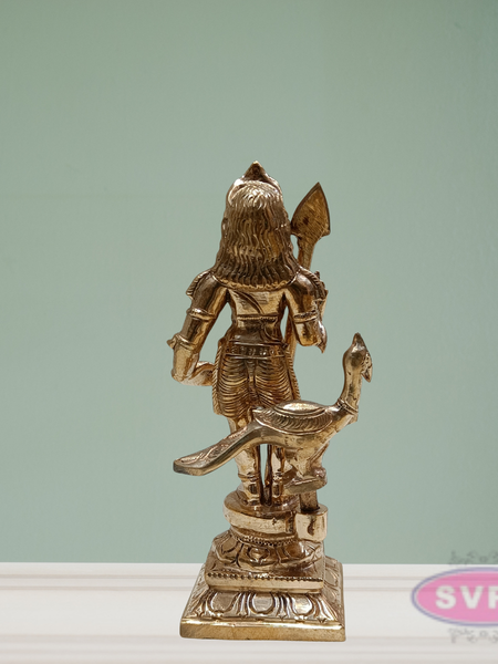 Panchaloham Bala Murugan With Peacock Idol / 6.5 inches