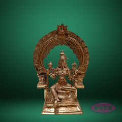 Panchaloham Rajarajeshwari Murti Tripura Sundari Lalita Raja Rajeshwari Idol With Arch