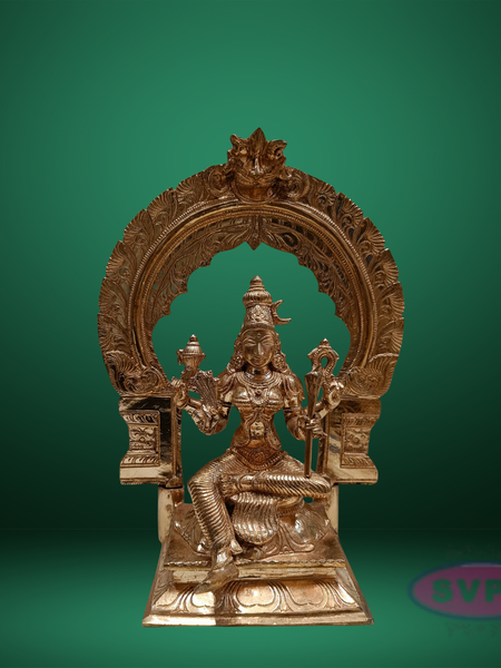 Panchaloham Rajarajeshwari Murti Tripura Sundari Lalita Raja Rajeshwari Idol With Arch