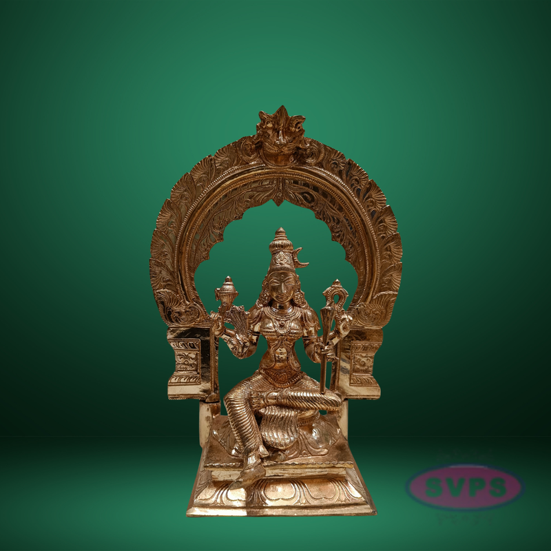Panchaloham Rajarajeshwari Murti Tripura Sundari Lalita Raja Rajeshwari Idol With Arch