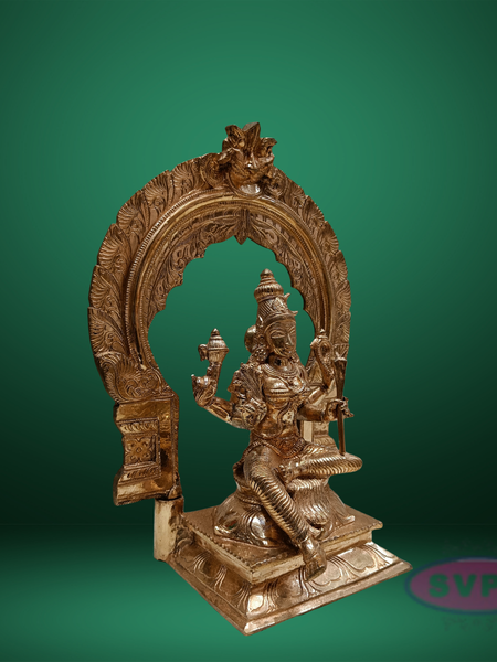 Panchaloham Rajarajeshwari Murti Tripura Sundari Lalita Raja Rajeshwari Idol With Arch