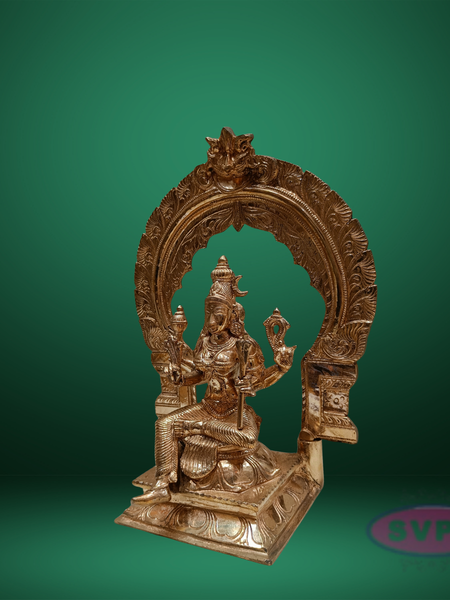 Panchaloham Rajarajeshwari Murti Tripura Sundari Lalita Raja Rajeshwari Idol With Arch