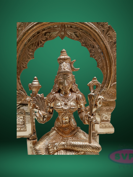 Panchaloham Rajarajeshwari Murti Tripura Sundari Lalita Raja Rajeshwari Idol With Arch