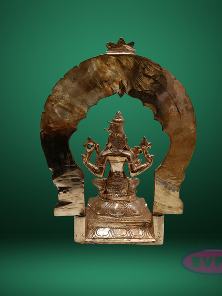 Panchaloham Rajarajeshwari Murti Tripura Sundari Lalita Raja Rajeshwari Idol With Arch