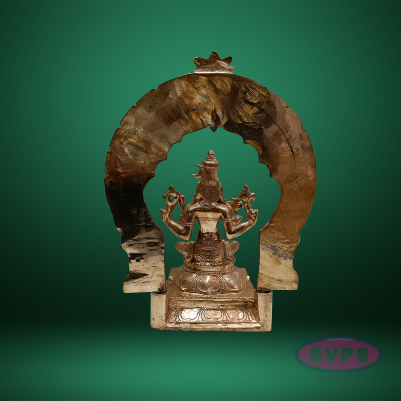 Panchaloham Rajarajeshwari Murti Tripura Sundari Lalita Raja Rajeshwari Idol With Arch