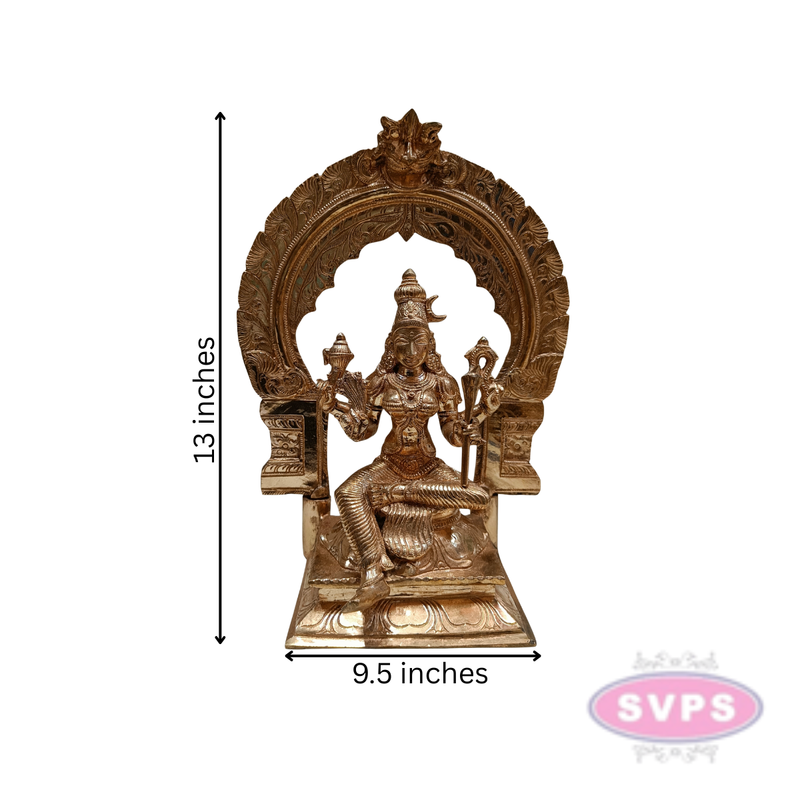 Panchaloham Rajarajeshwari Murti Tripura Sundari Lalita Raja Rajeshwari Idol With Arch