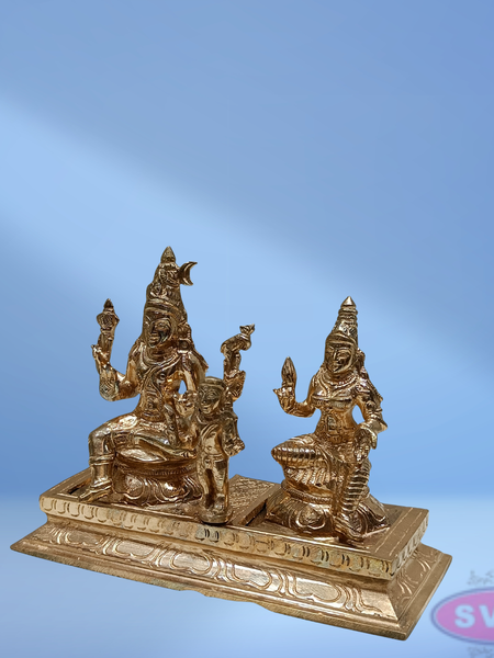 Panchaloham Lord Shiva Parvati With Murugan