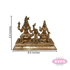 Panchaloham Lord Shiva Parvati With Murugan