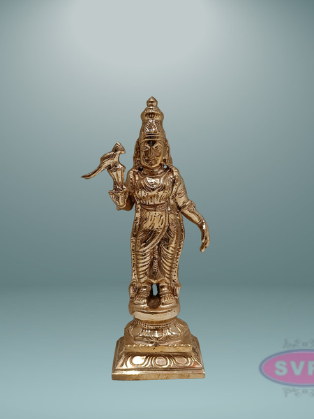 Panchaloham Meenakshi Amman Statue / 7 Inches