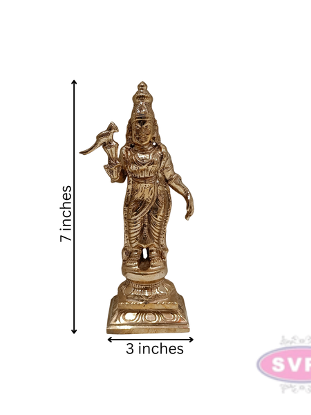 Panchaloham Meenakshi Amman Statue / 7 Inches