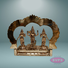 Panchaloham Murugan Valli Deivayanai Idol Set with Prabhavali