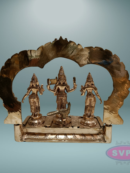Panchaloham Murugan Valli Deivayanai Idol Set with Prabhavali