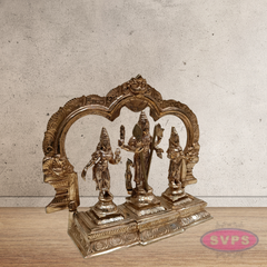 Panchaloham Murugan With Devasena And Valli Idol Set