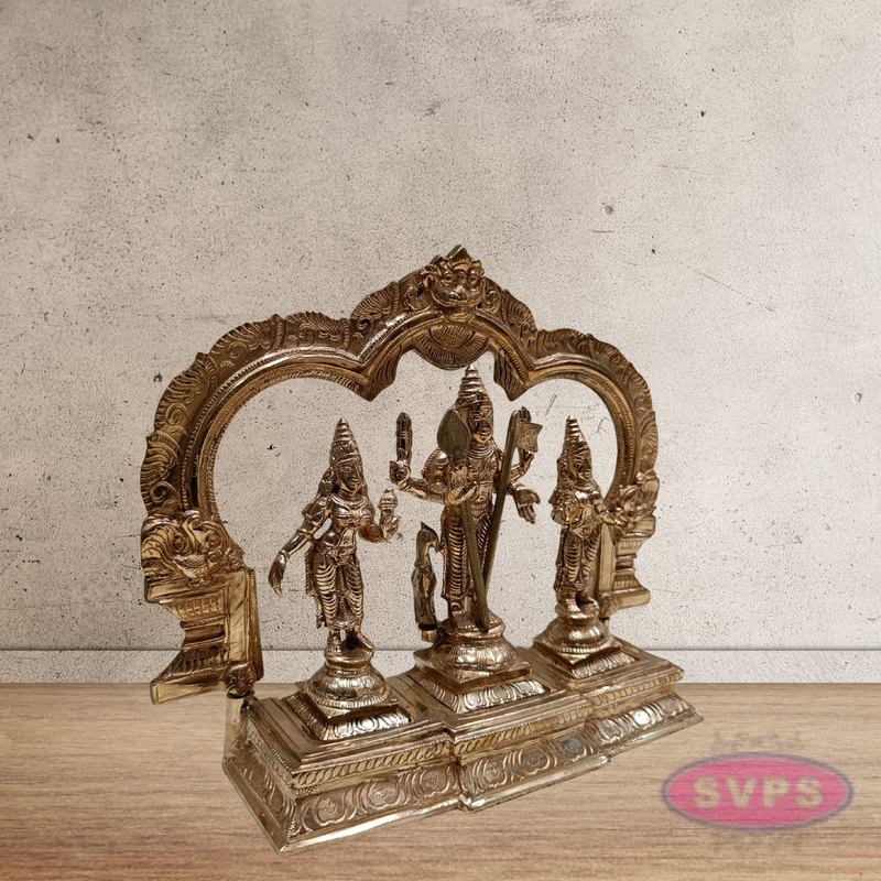 Panchaloham Murugan With Devasena And Valli Idol Set