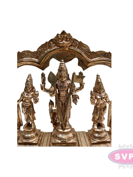 Panchaloham Murugan With Devasena And Valli Idol Set